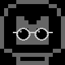 Exact app artwork: Space Cadet cat wearing thin round glasses